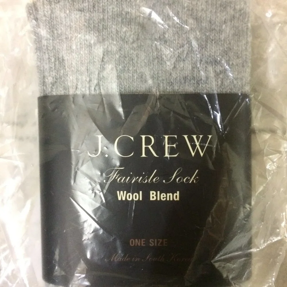 J. Crew Cozy Fairisle snowflake socks